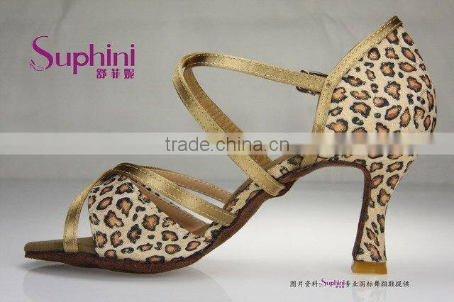 Suphini Leopard High Heel Latin Ballrom Salsa Dance Shoes