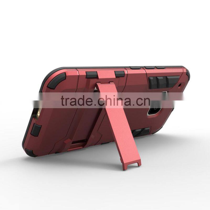 PC+Silicone kickstand hard phone case cover slim armor case for htc one m9 case