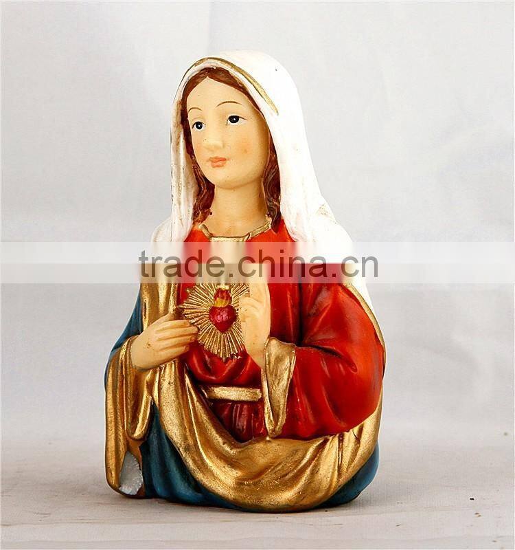 custom virgin mary and baby jesus bust statues for sale