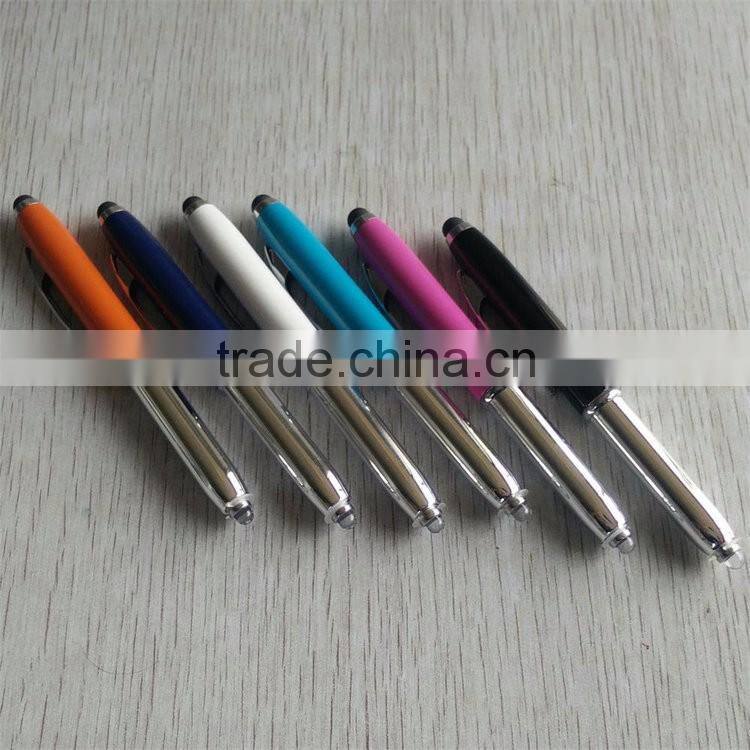 New design muti-functional 4 in 1 stylus stylus pen with light