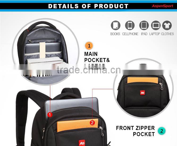 Fashion water resistant strong laptop backpack bag for new products 2016