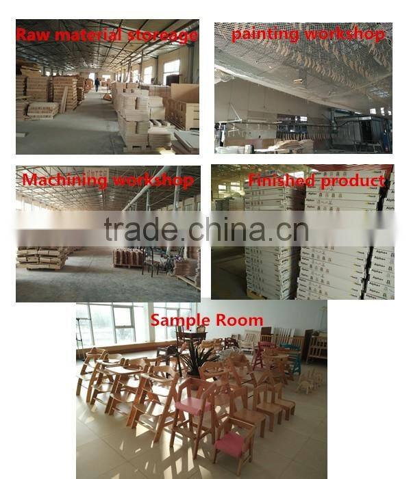 Beech wood baby high chair with wheels