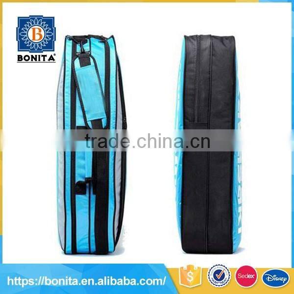Multicolor custom tennis racket and shoes bag 600D gym backpack