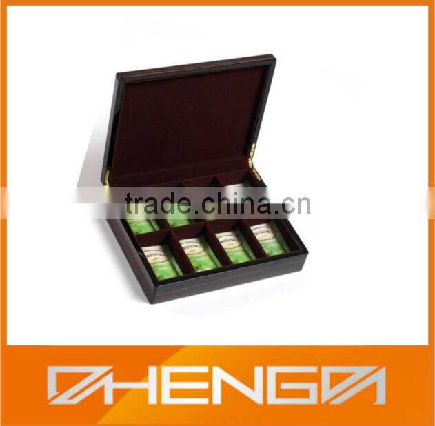 High Quality Black matte wooden tea box for gift(ZDL-W317)