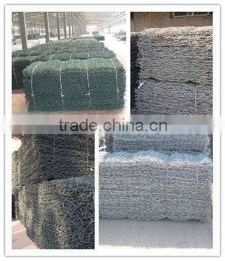 Galvanized hexagonal gabion box filled stone (ISO9001)