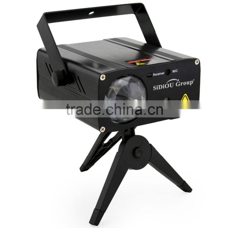 Sidiou Group 108 Sound Activated Mini Laser Lighting, Green and Red, Black Model