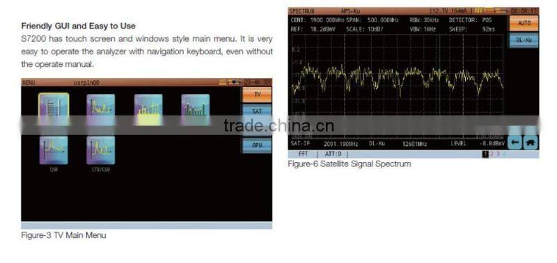 NEW S7200 Analog Digital Satellite TV Analyzer DVB-C/T/H/T2/S/S2