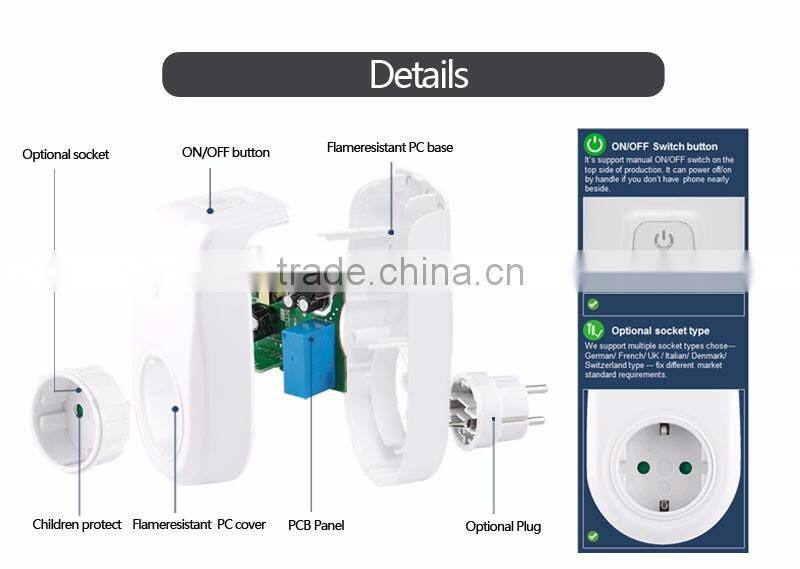 0930001 Wi-Fi Smart computer controlled power socket Outlet Plug Turn ON/OFF Electronics from Anywhere