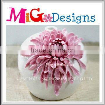 handmade valentine's day ceramic flower for chrysanthemum decoration gift
