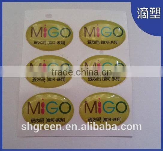 Advertisment promotional 3D crystal domed sticker,custom epoxy sticker