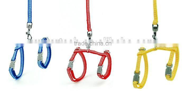 Grid Markings Factory Price Nylon Cat Pet Harness / Leashes
