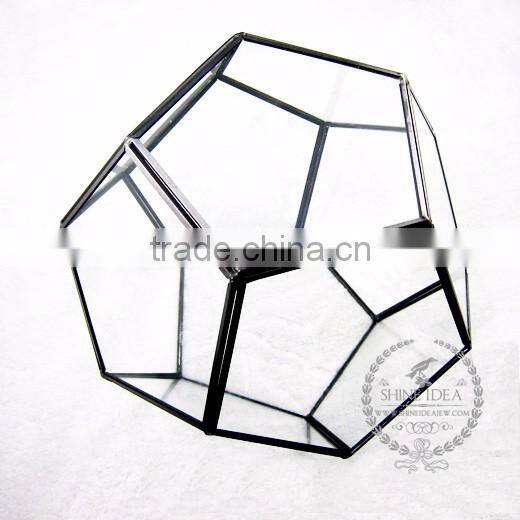 20*20*17cm geometric 12 face cutting glass terrarium flower arrangement air plant planter greenhouse home decoration 0100019