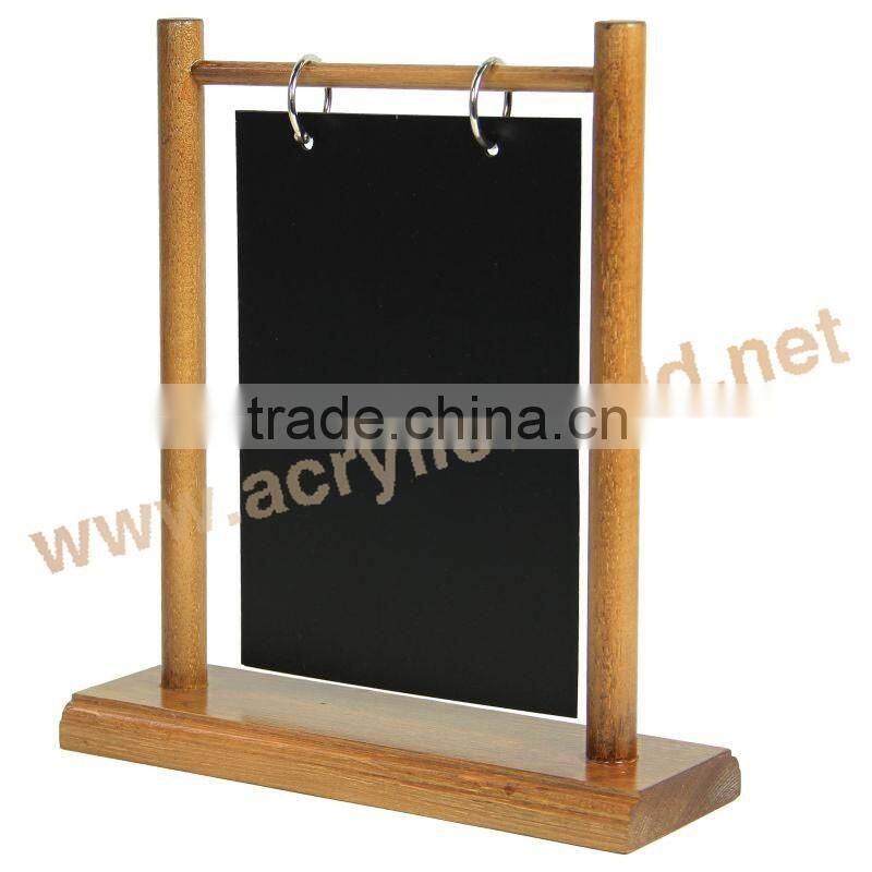 tabletop mini chalkboard /wooden menu holders for restaurants