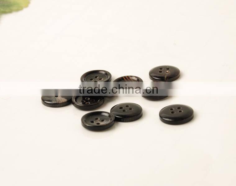 Beautiful Classic Natural Real Horn Buttons Round 4-Hole Buttons for Suits