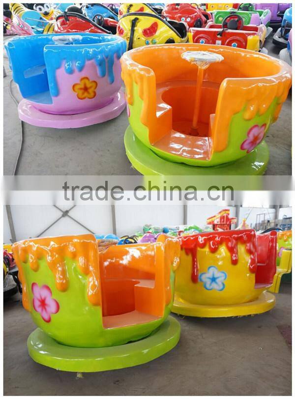 HOT!! rotate coffee cup for kids play coloful tea cup ride for sale