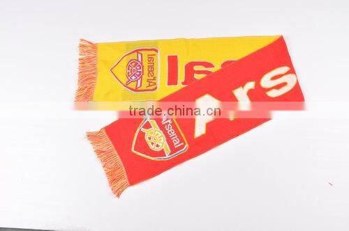 Acrylic Jacquard football fan scarf OEM welcome