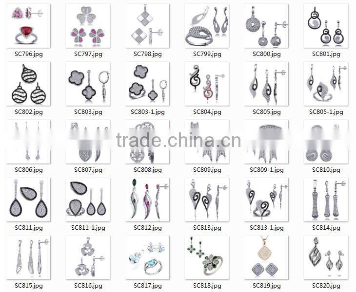 Hot Sale flower shaped cubic zircon jewelry