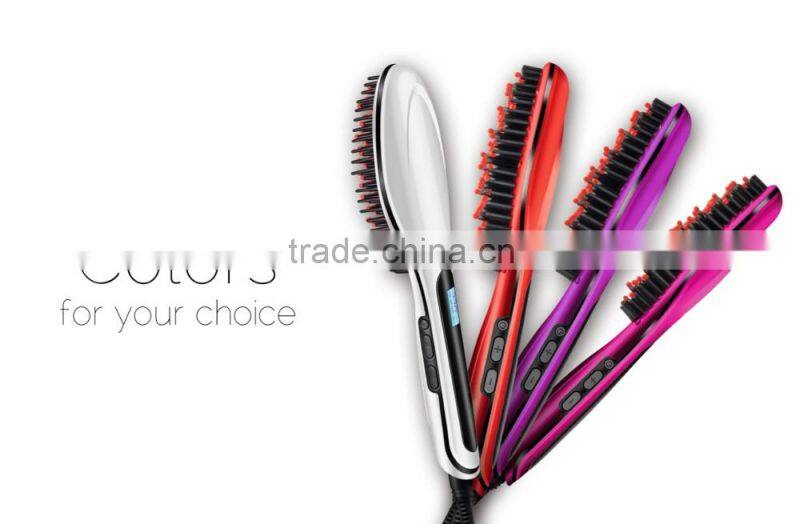 Hot selling high quality herstyler Hair Straightening Brush Lcd