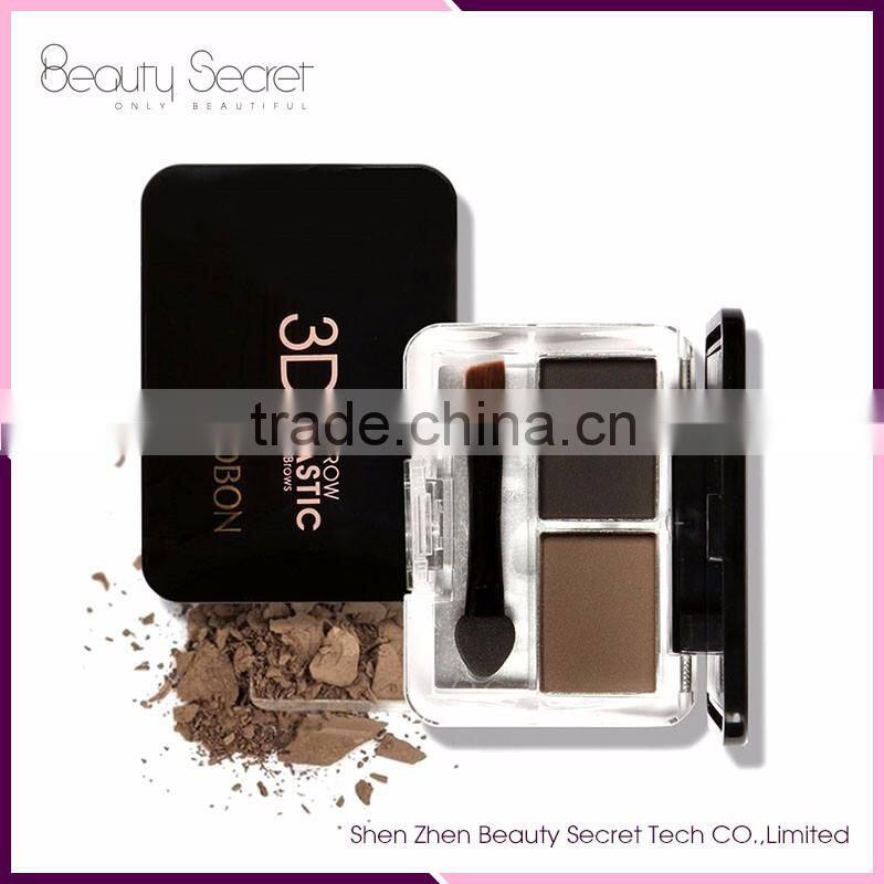 Be your own style cosmetic makeup 2 color eyebrow palette with makeup tool