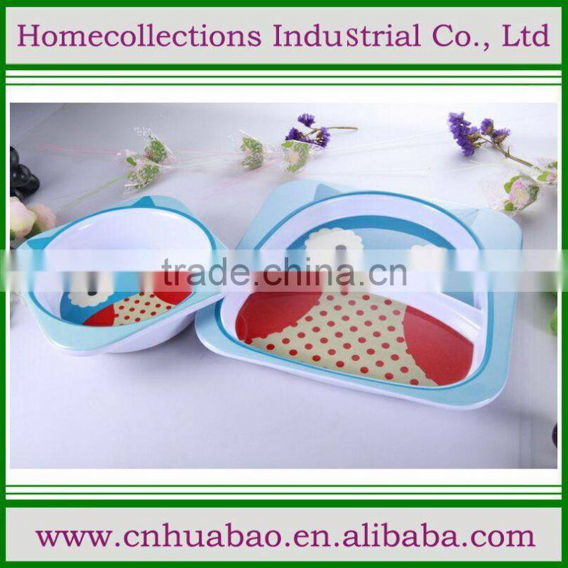 2016 custom-made melamine baby cutlery set, baby bloomer sets