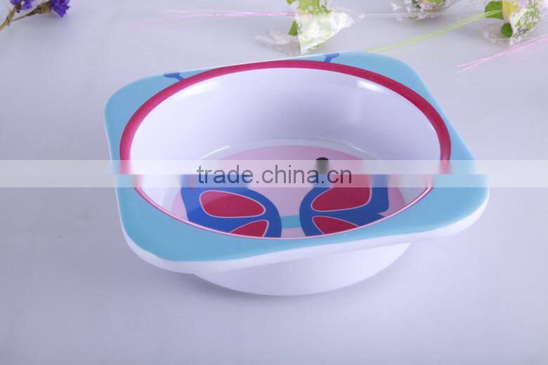 Food grade fancy melamine children dinner set bowl spoon set