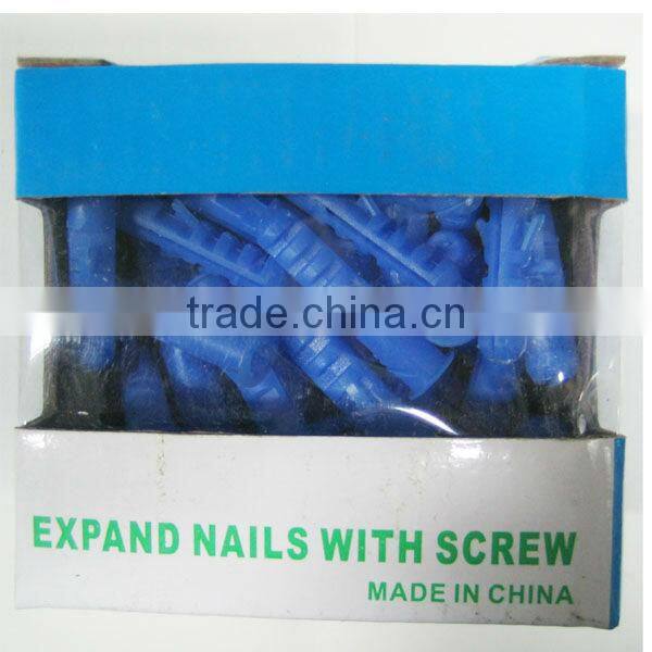 8mm good quality Plastic Wall Plug in color box