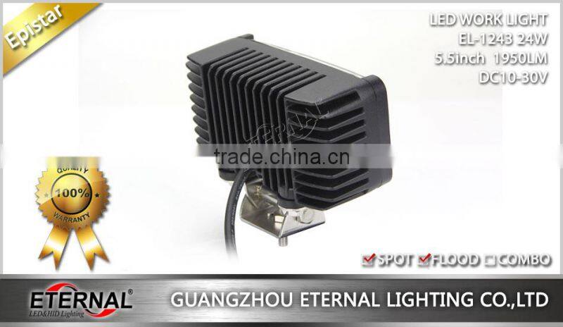 5.5in 24W rectangle led work light driving healdight for agriculture equipment truck trailer harvester machinery