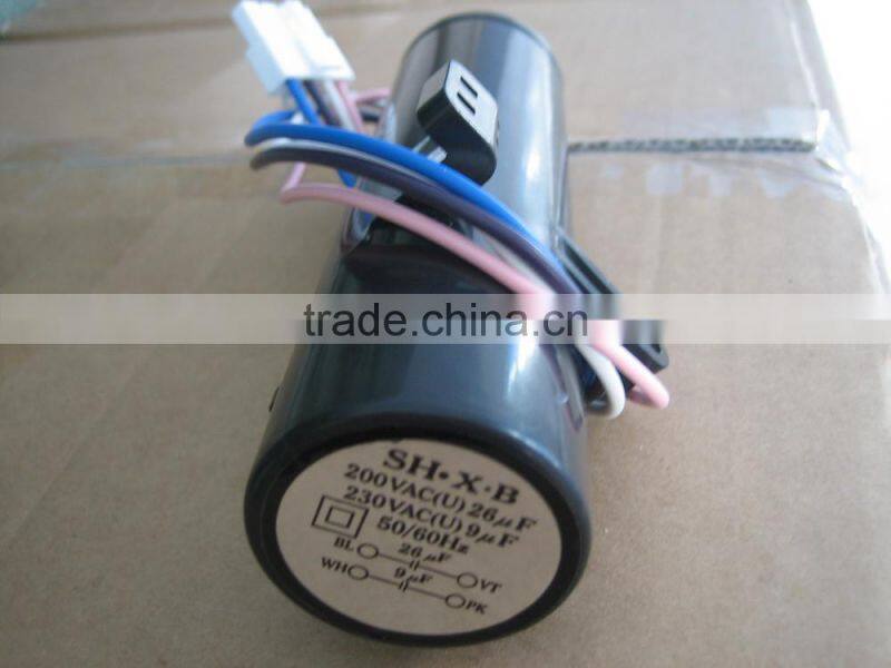 washing machine capacitor, high quality washing machine capacitor, 4 wires washing machine capacitor