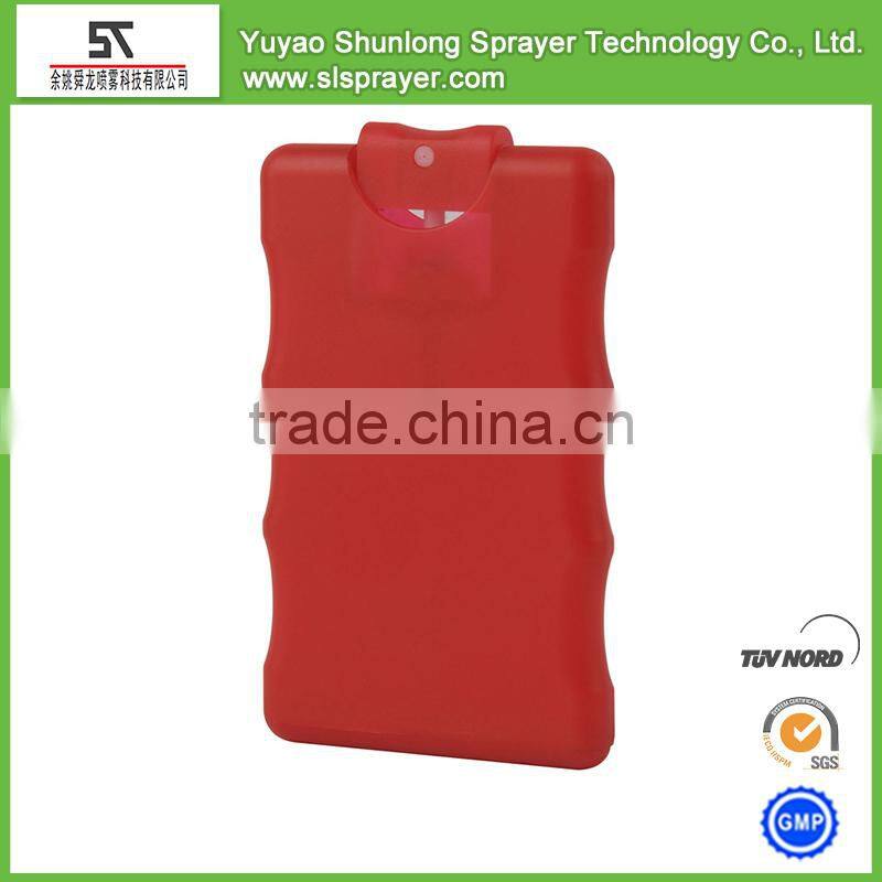 Plastic Hot sale 20ml Credit Card pocket sprayer perfume atomizer