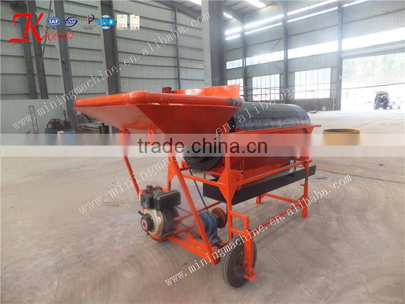 Portable Alluvial gold mini Gold Trommel screen for Ghana