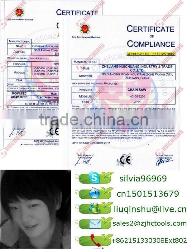 cutting wood saw 22" guide bar 62cc chainsaw