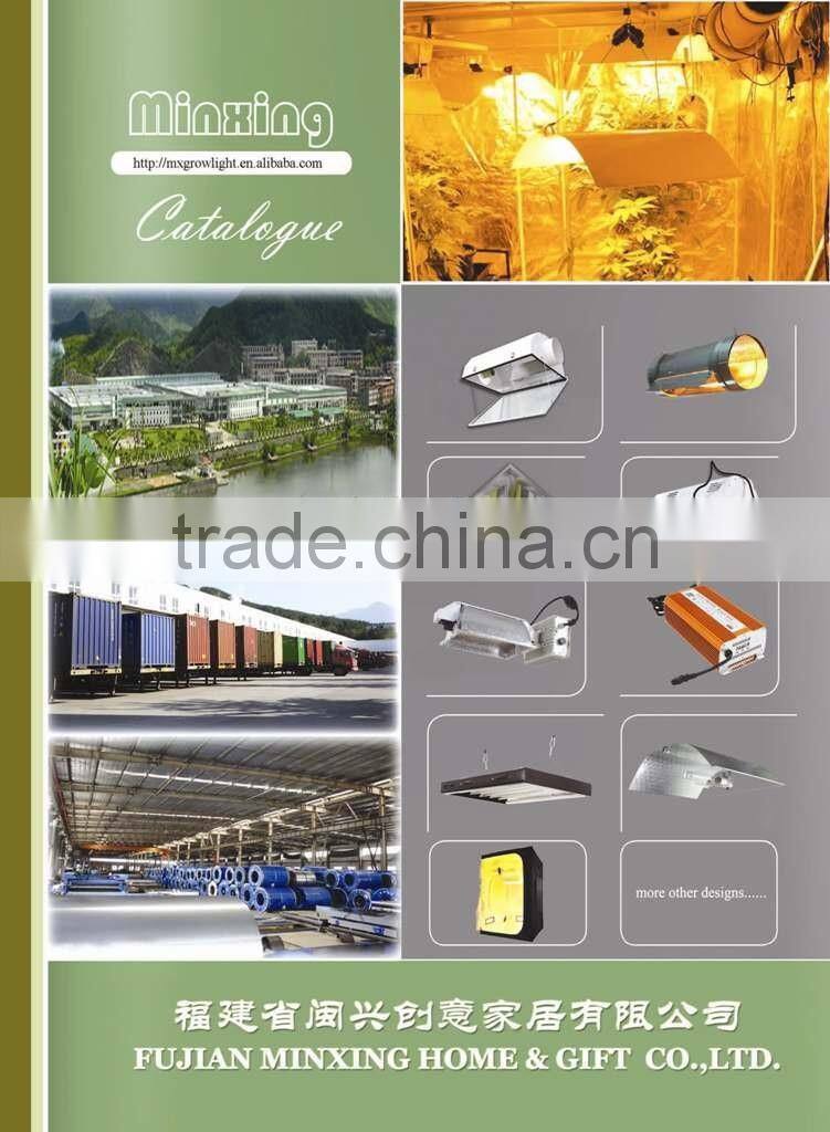 Hydroponic Air Cooled Grow Light Reflector with 6 Inch Duct and Glass Panel