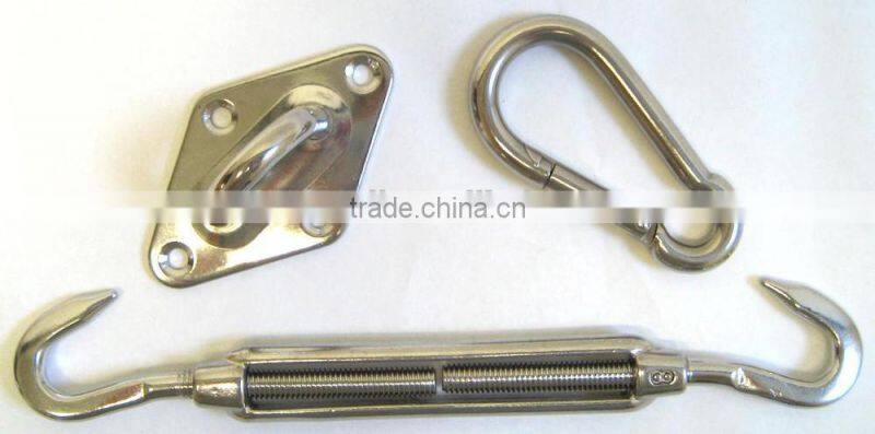 sun Shade Sail hardware turnbuckle snap hook paid eye 8mm