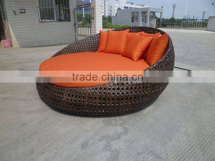 Modern Sofa Sunbed Rattan Round Bed Used Patio Furniture
