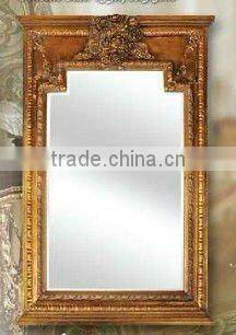Wooden classical hand carved wall mirror, MOQ:1PCS(B70124)