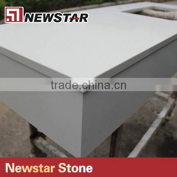 Newstar Pure white quartz vanity tops for hotel