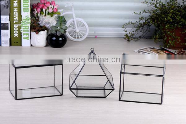 Micro landscape terrarium ornament hanging crystal glass flower vase