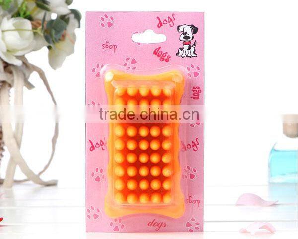 dog cat pet silicone bathing grooming cleaning brush soft durable