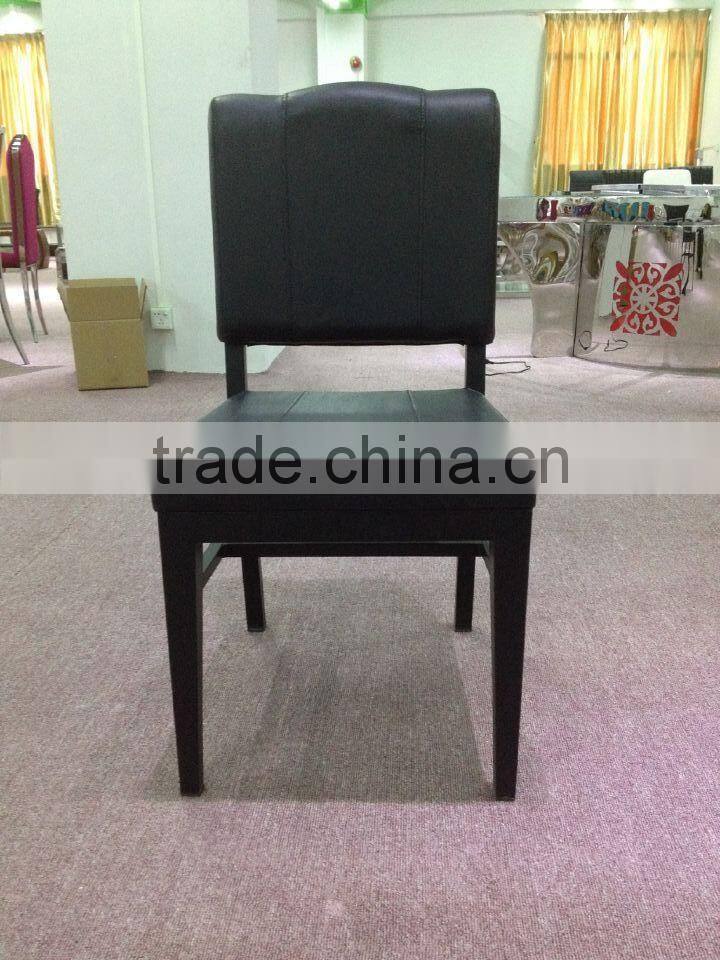 H frame Artificial leather covered dining chair/roll back dinner chair/dining chair