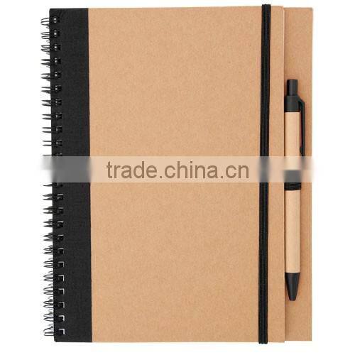 recycled cardboard ecofriendly block-notes with ballpen 65pages