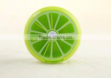 cy273 Health Care Medicine Pill Box lemon Shaped Sort Vitamin 7 Day Weekly Holder Tablet Storage Case Container Cases Travel