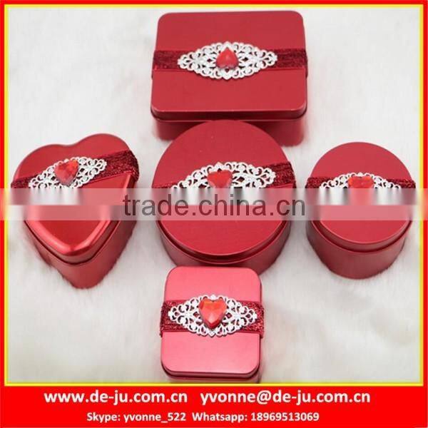 Empty Antique Metal Chinese Candy Box