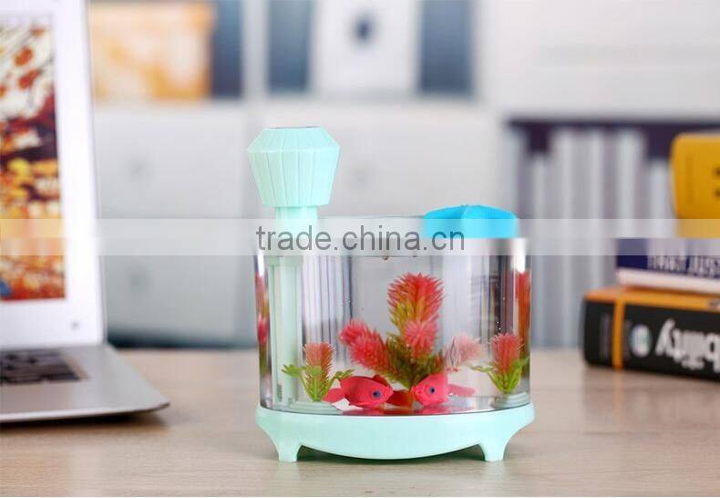 Creative Desktop micro landscape aquarium lighting Household USB ultrasonic atomizing air humidifier