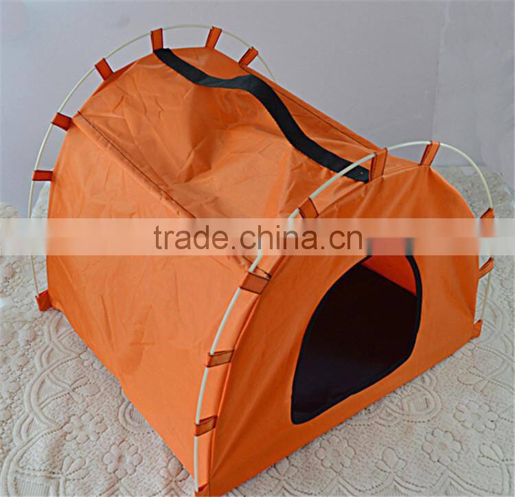 Pet product durable oxford fabric foldable water proof folding bed pet tent