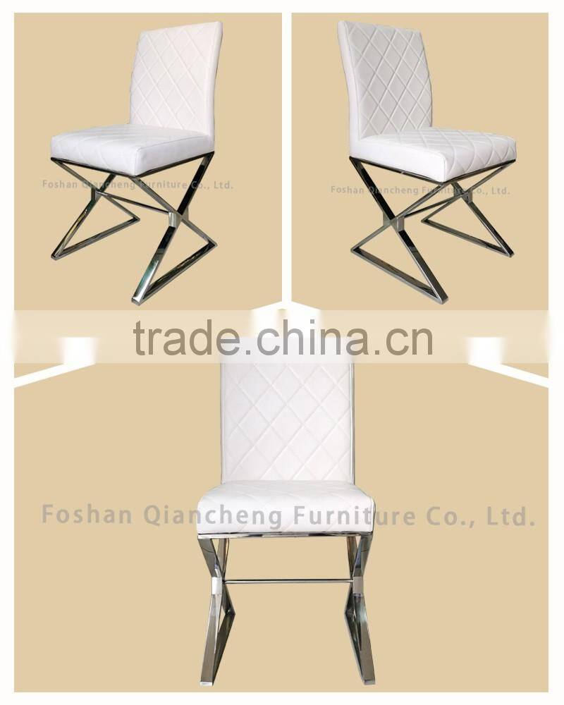 White leather dining room chair for wholesale