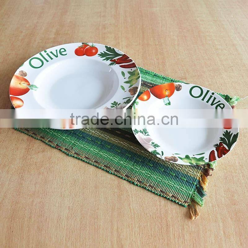 5pcs Porcelain Pasta Bowl set, Large Fruit Bowl set