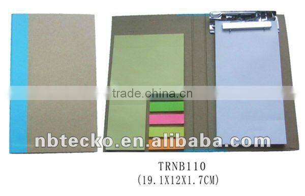 the most popular recycled notes pad with recycled sticky memo and metal clip for promotion
