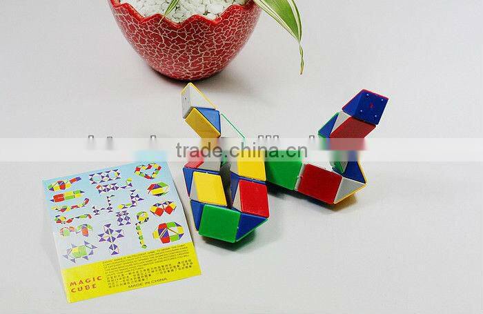 24 sections plastic puzzle ruler/plastic puzzle/diy sliding puzzle/magic square