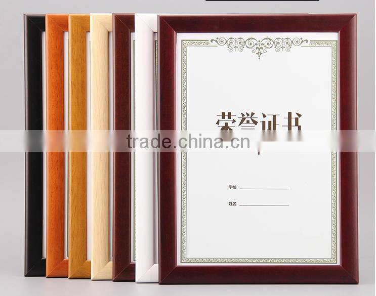 2016 hot selling A4,A5,A3 Wooden certificate photo frame