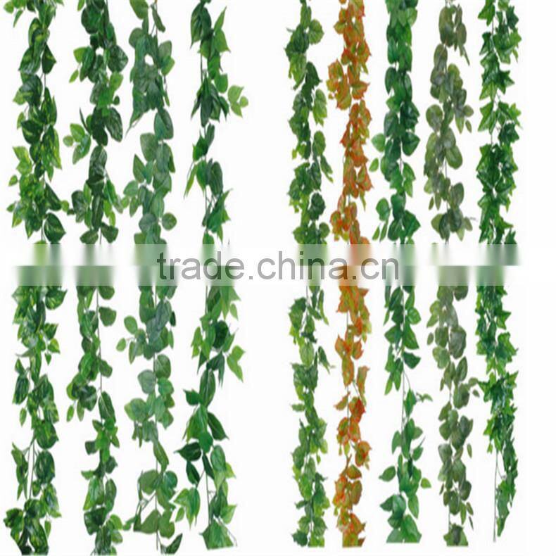 SJZJN 2560 green decorative maple leave artificial decorative vines